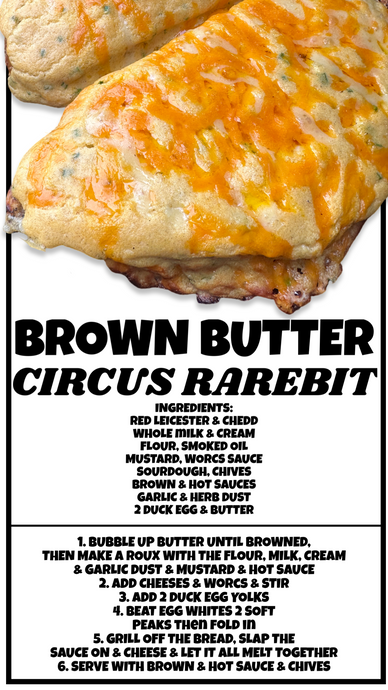 Brown Butter Circus Rarebit - With the Circus Chef Ols Halas