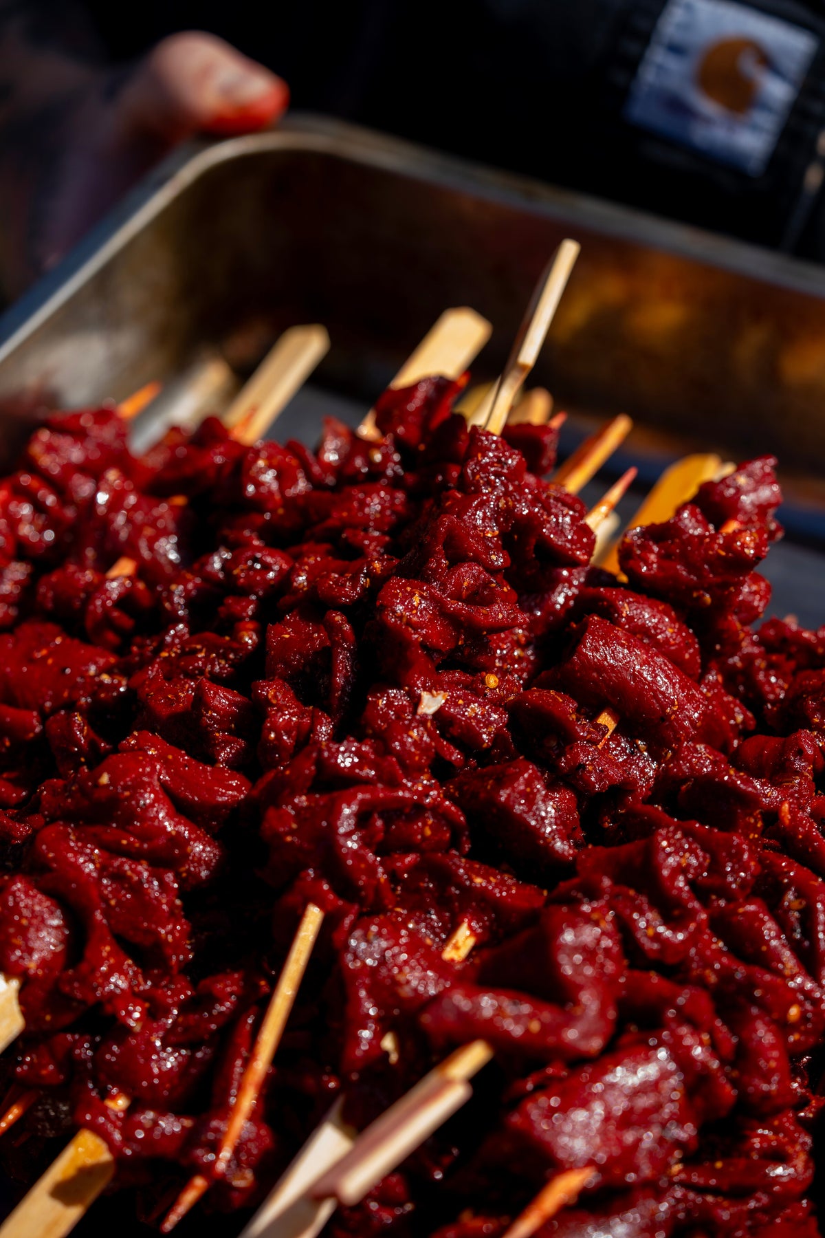 BBQ Ox Heart Skewers with Lemon Tandoori Yogurt