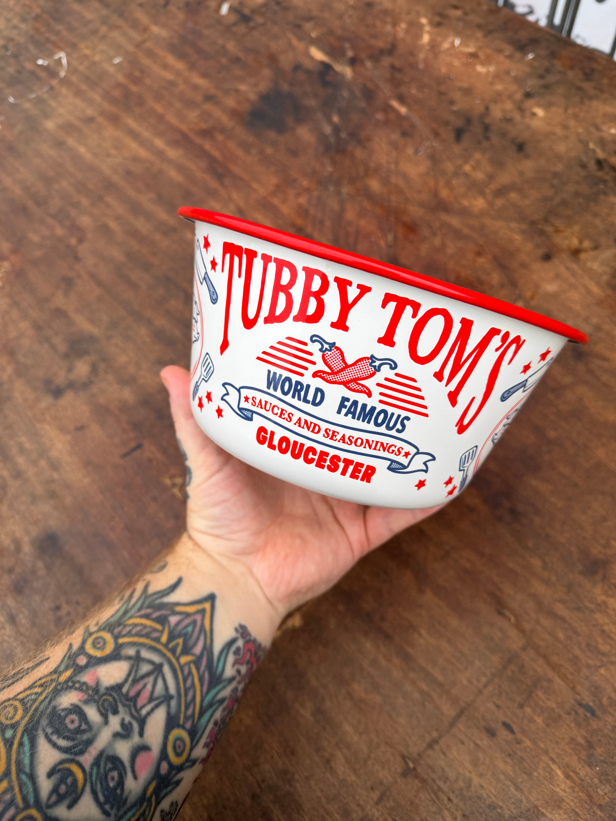 Piggy Wiggy Enamel Utility Bowl