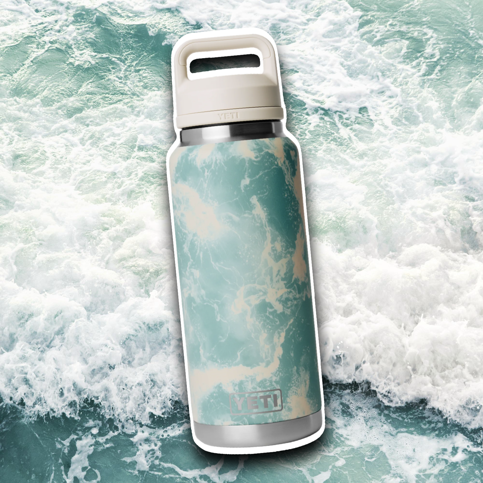 YETI SEAFOAM SPECIAL RAMBLER BOTTLE 36OZ CHUG 🌊