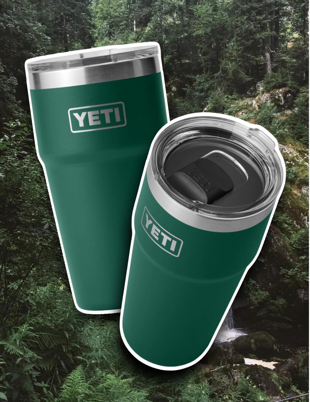 YETI RAMBLER 20OZ STACKABLE CUP FOREST GREEN 🌲