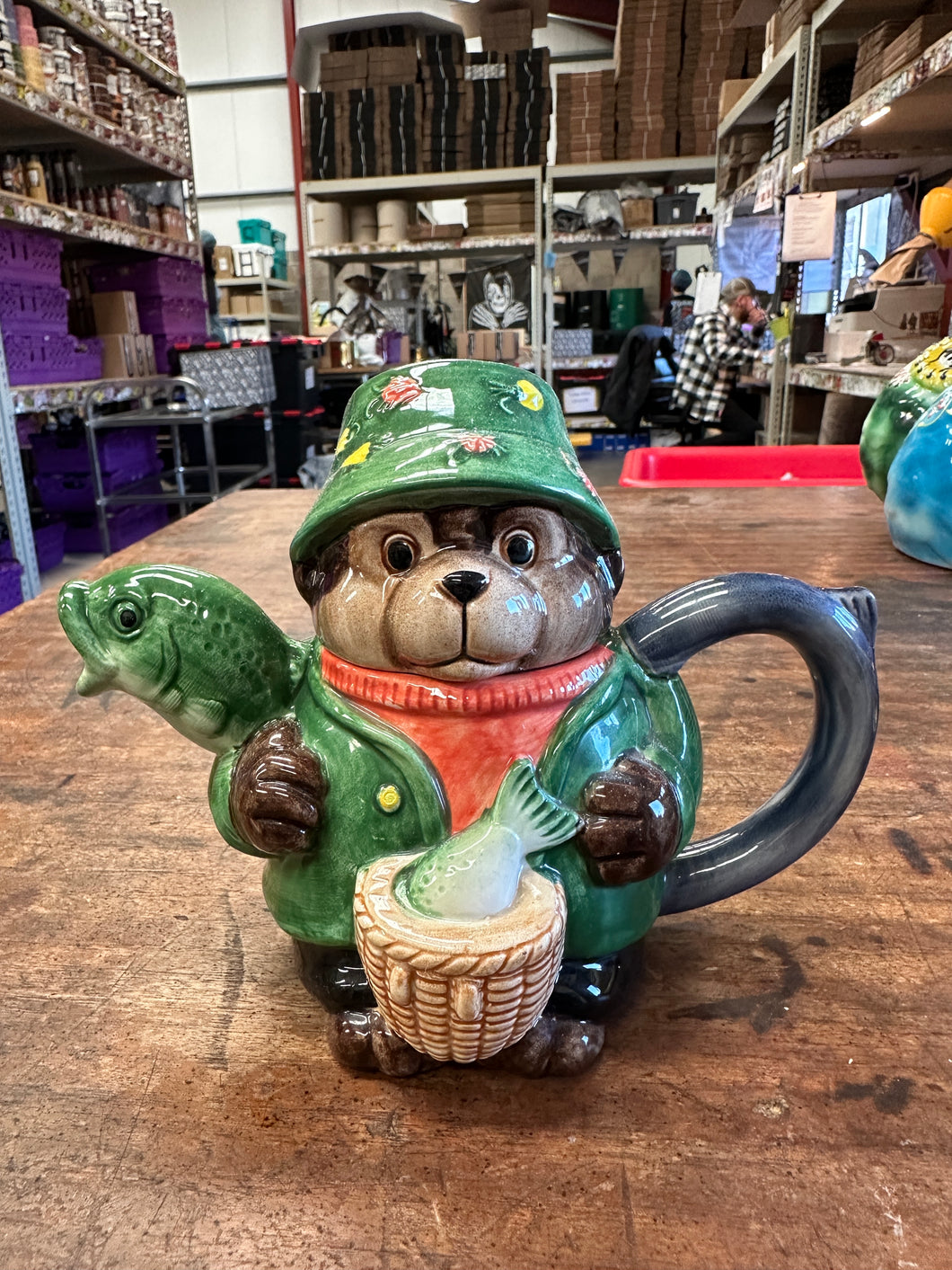 Fisher-them Bear Tea Pot