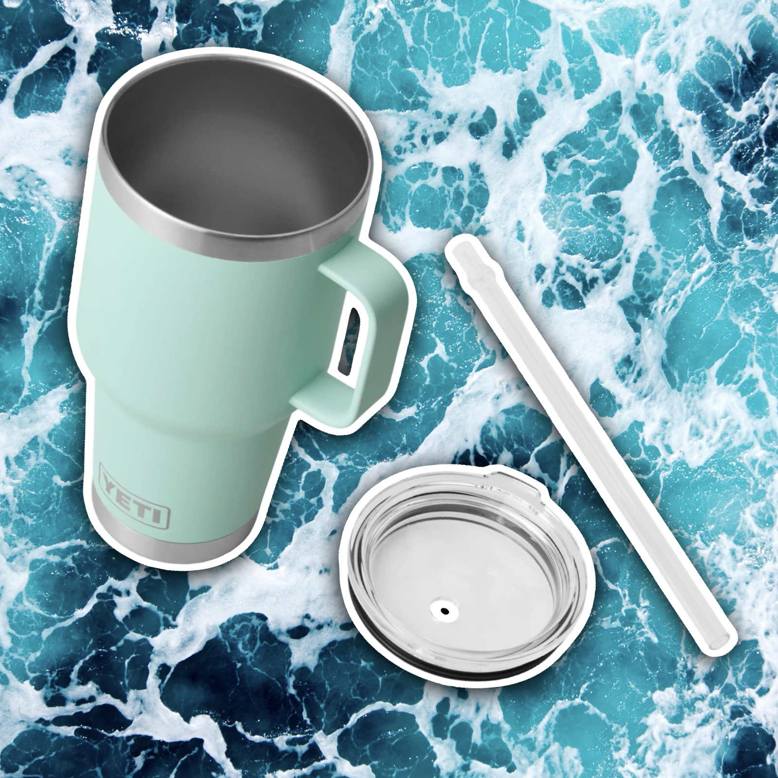 YETI SEAFOAM RAMBLER STRAW MUG 35oz 🌊