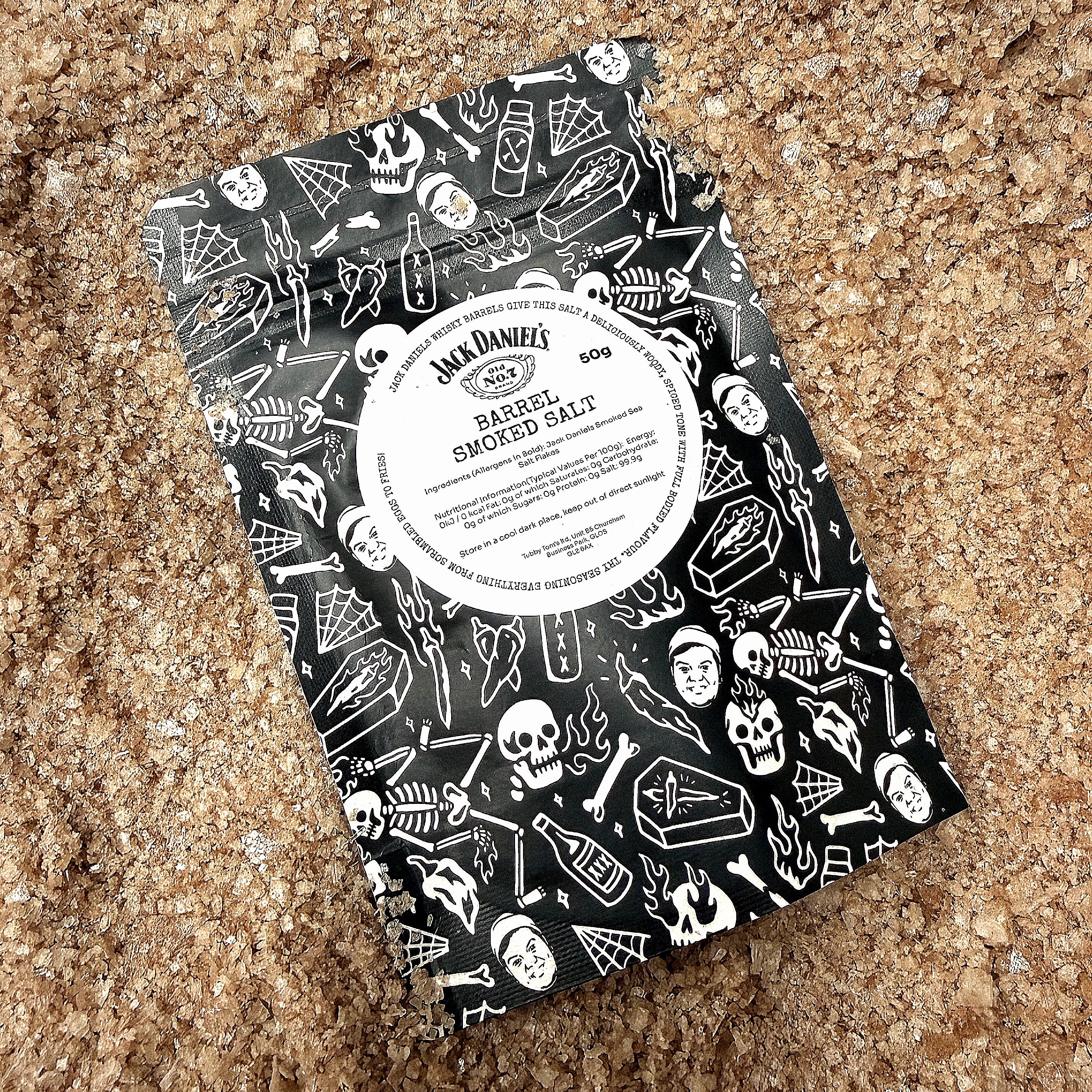 Jack Daniels Whisky Barrel Smoked Sea Salt Flakes - TESTER POUCH!