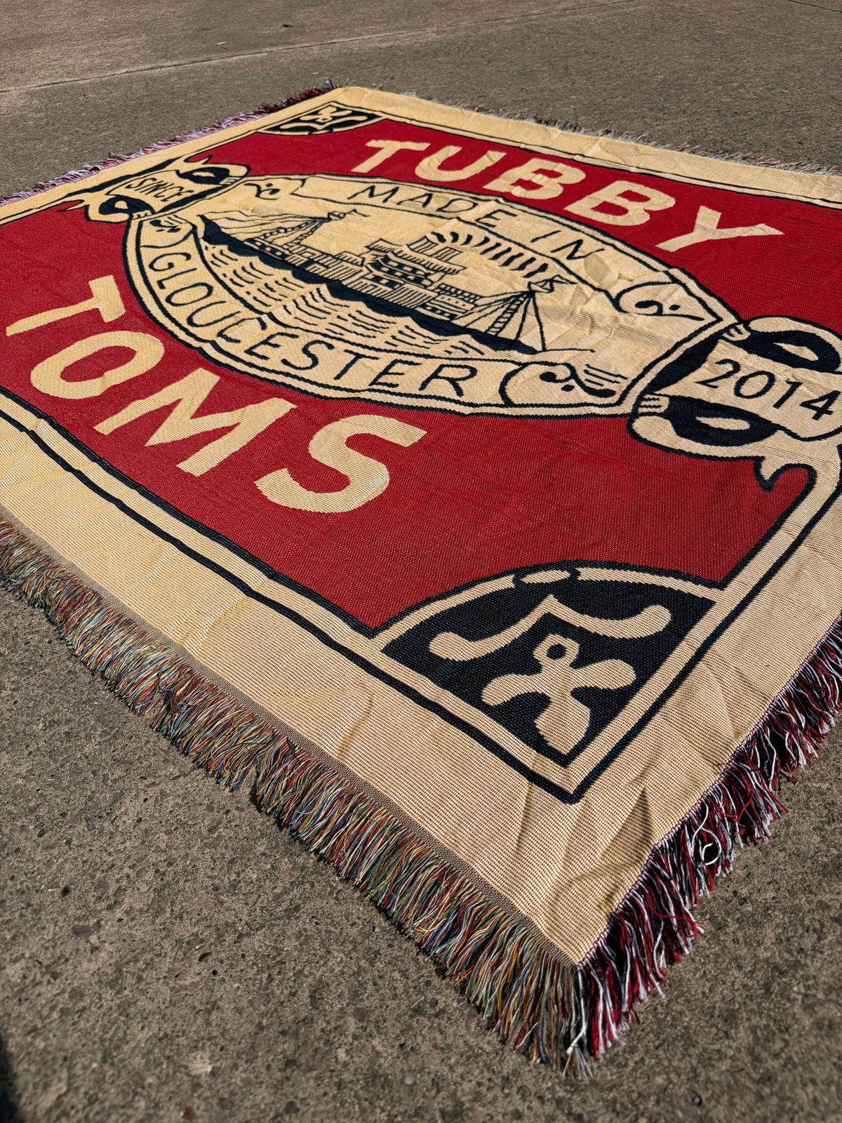 Made In Gloucester Tassle Blanket ⚓
