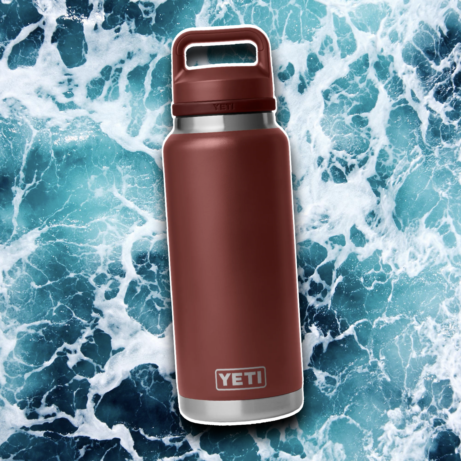 YETI STAG RED RAMBLER BOTTLE 36OZ CHUG 🦌