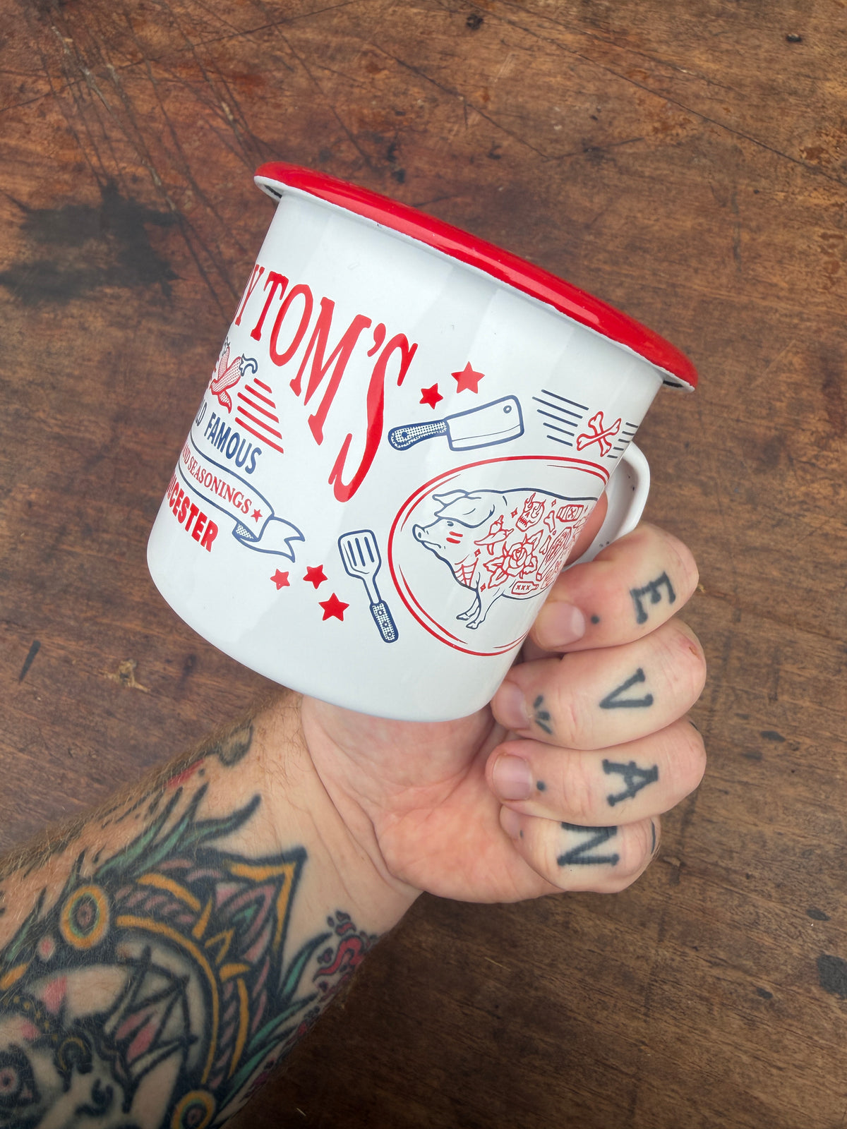 Piggy Wiggy Enamel Utility Mug