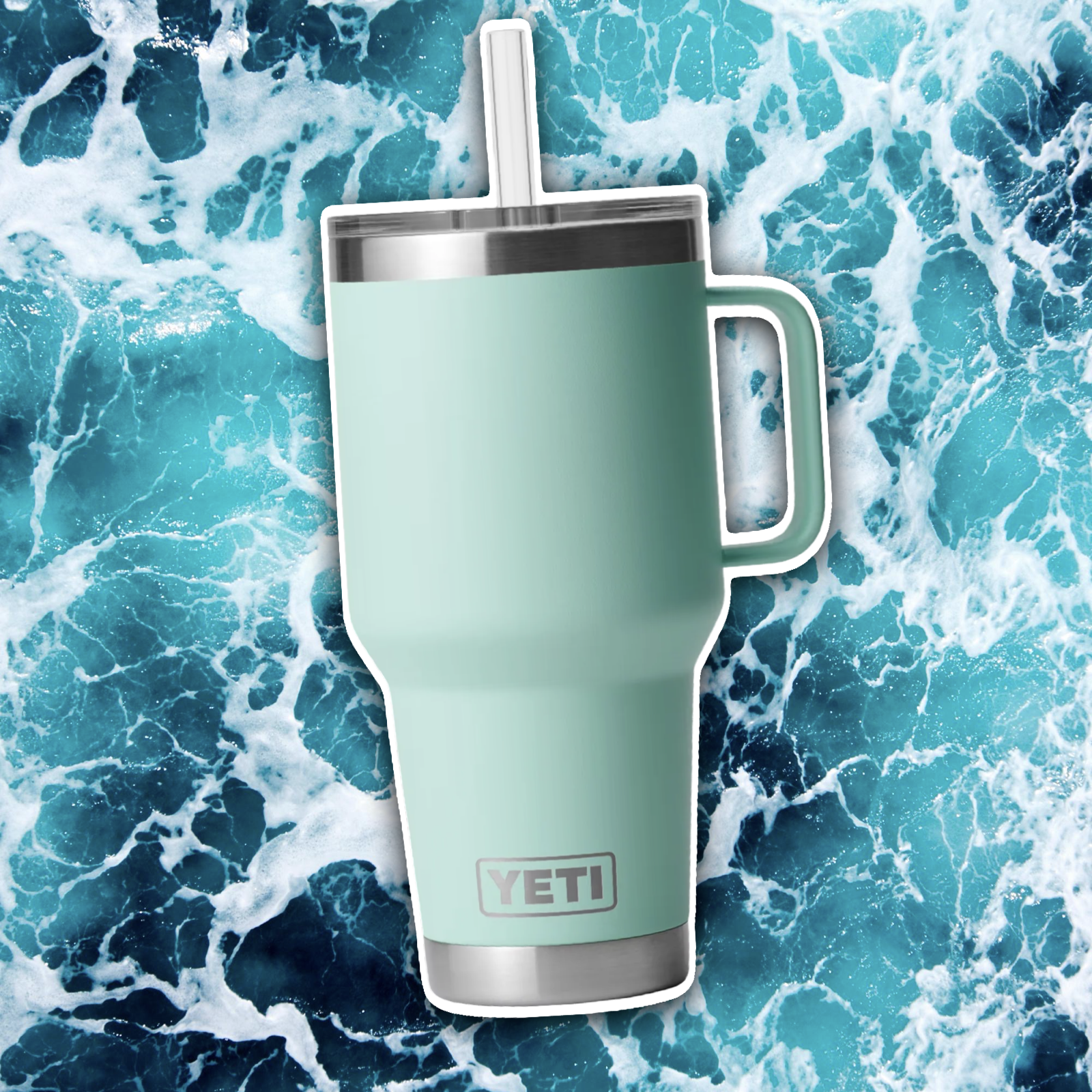 YETI SEAFOAM RAMBLER STRAW MUG 35oz 🌊