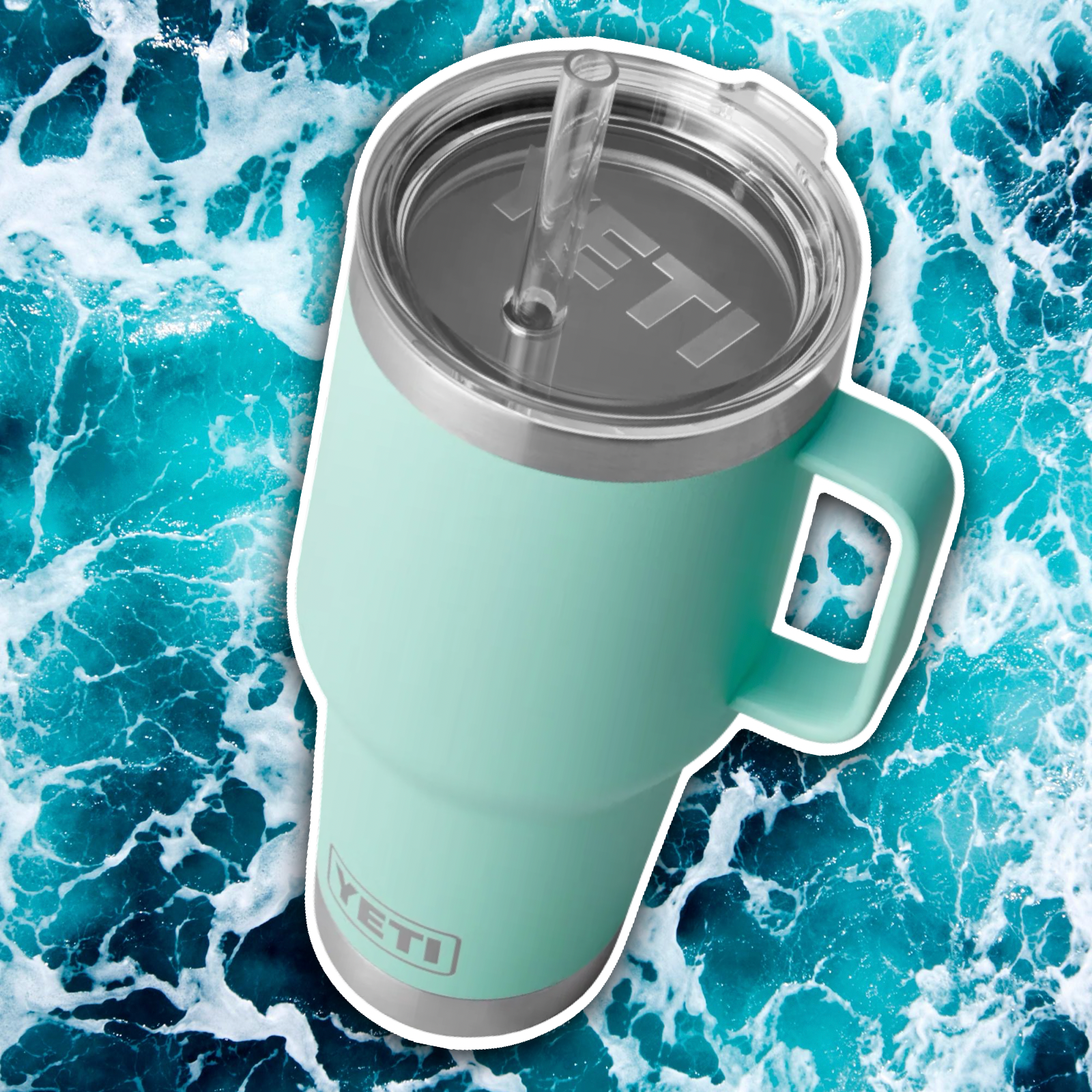YETI SEAFOAM RAMBLER STRAW MUG 35oz 🌊