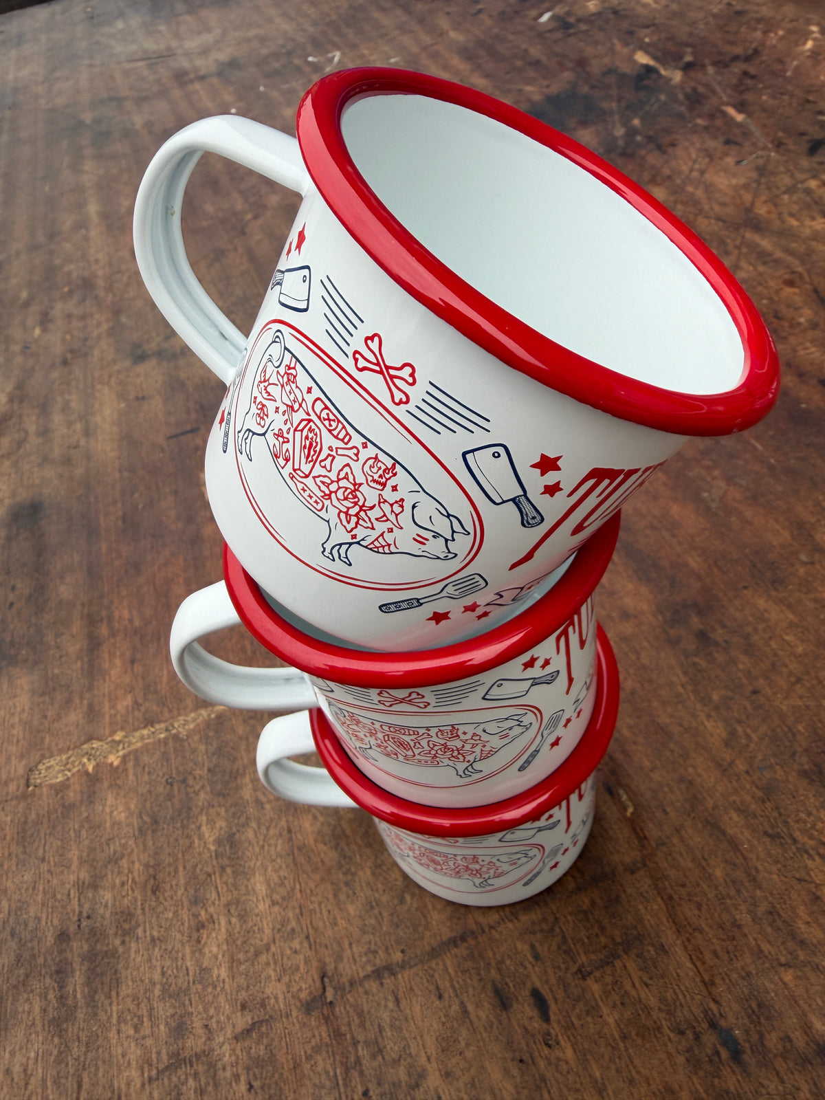 Piggy Wiggy Enamel Utility Mug
