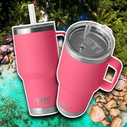 YETI TROPICAL PINK RAMBLER STRAW MUG 35oz 🌴