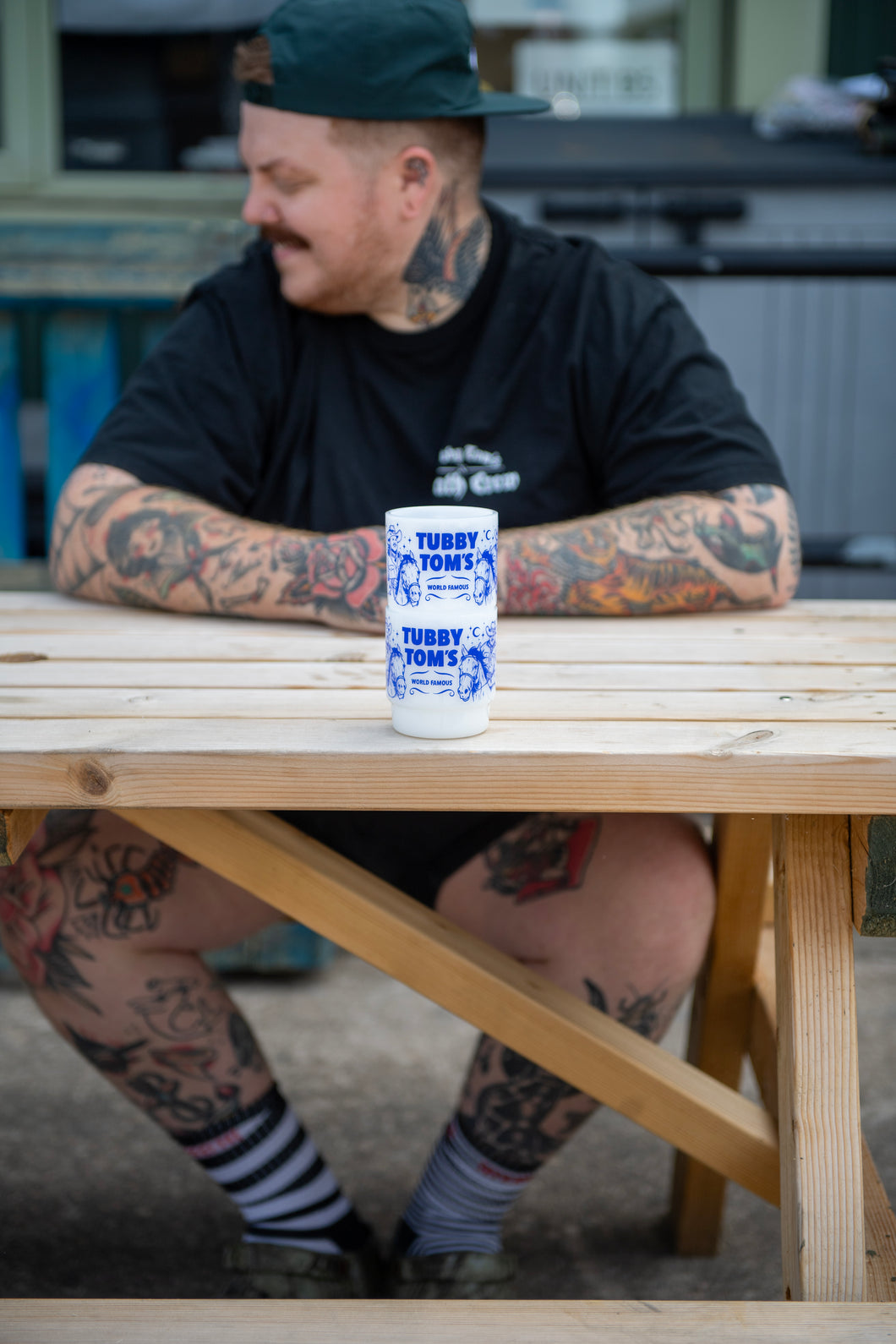 TUBBY'S MILK GLASS MUG