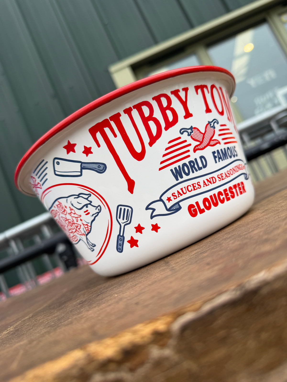 Piggy Wiggy Enamel Utility Bowl