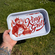 TUBBY'S BBQ KING OF THE GRILL ENAMEL TRAY