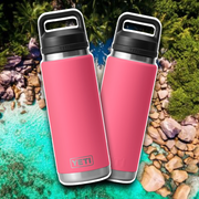 YETI TROPICAL PINK RAMBLER CHUG BOTTLE 26OZ 🌴