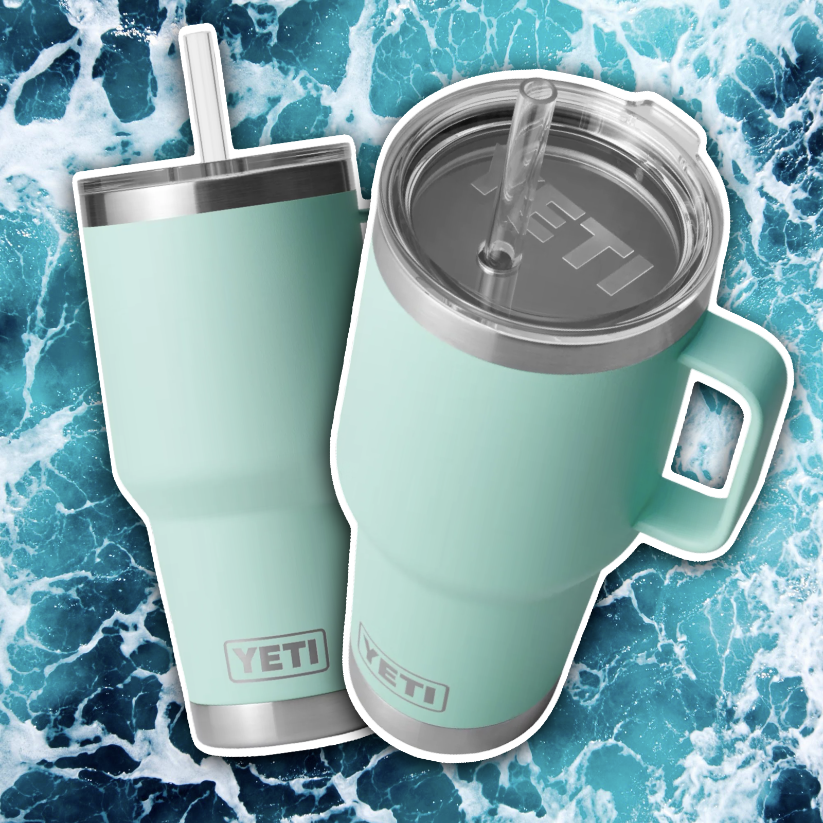 YETI SEAFOAM RAMBLER STRAW MUG 35oz 🌊