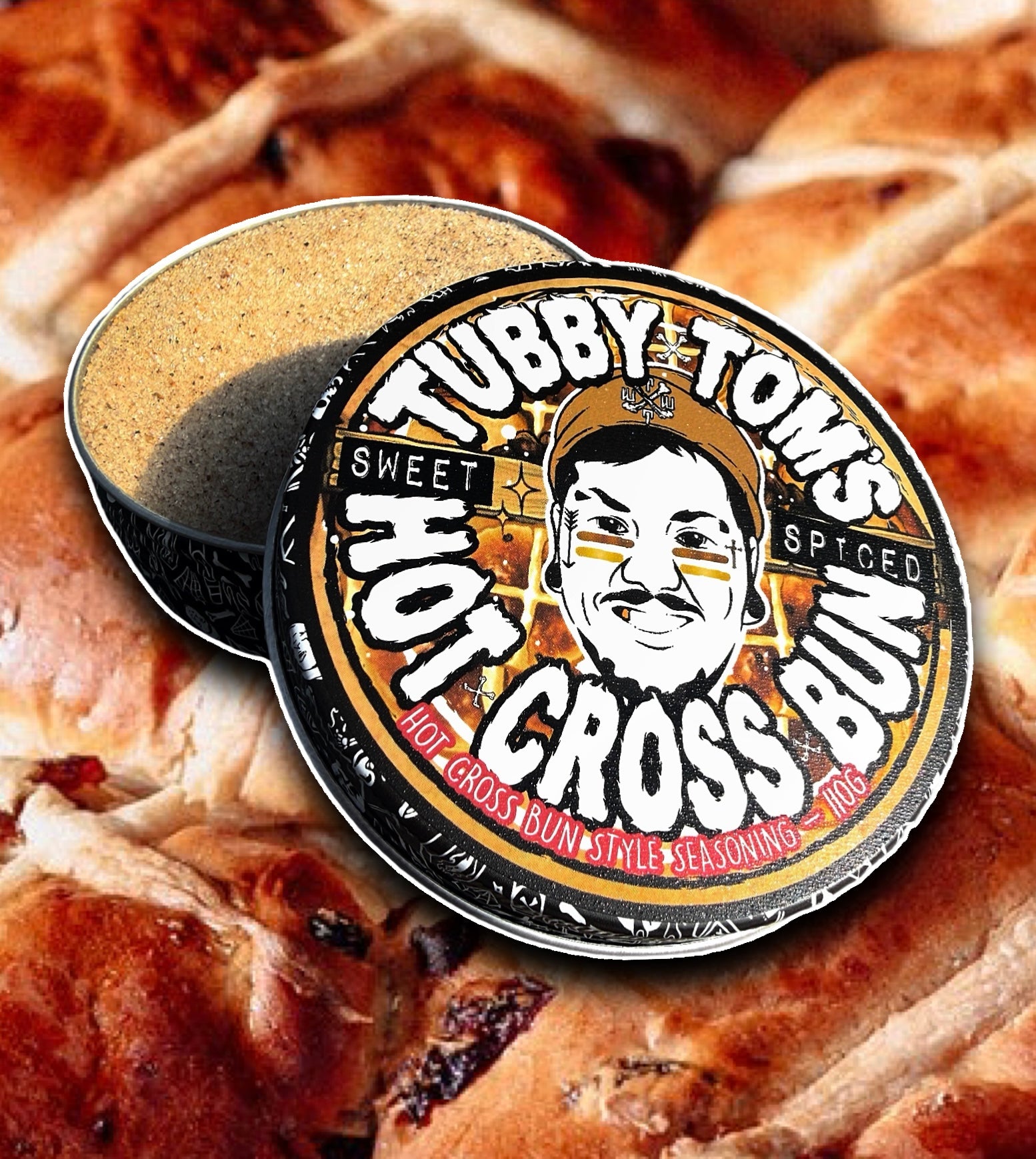 Hot Cross Bun Seasoning Tin