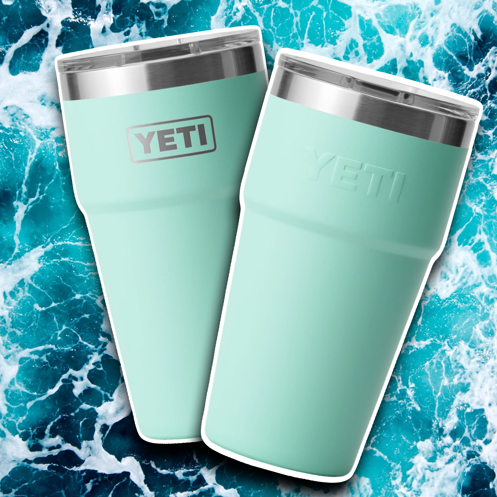 🐚YETI SEAFOAM RAMBLER STACKABLE CUP 20oz