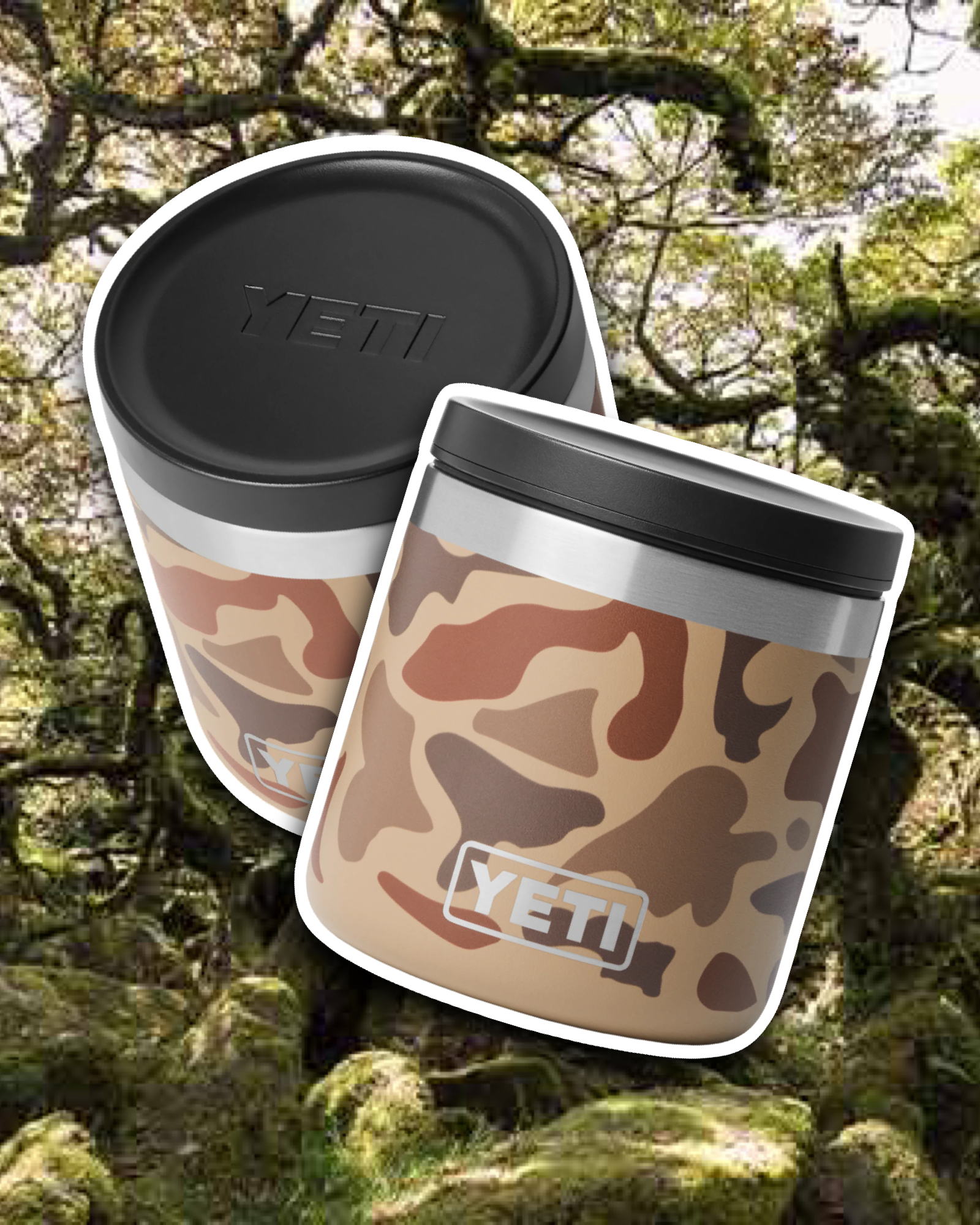 YETI WETLAND CAMO FOOD JAR 8 OZ