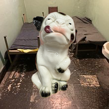 Load image into Gallery viewer, XL BULLY (BANNED IN THE UK) LOOKING FOR FOREVER HOME RARE CERAMIC STATUE
