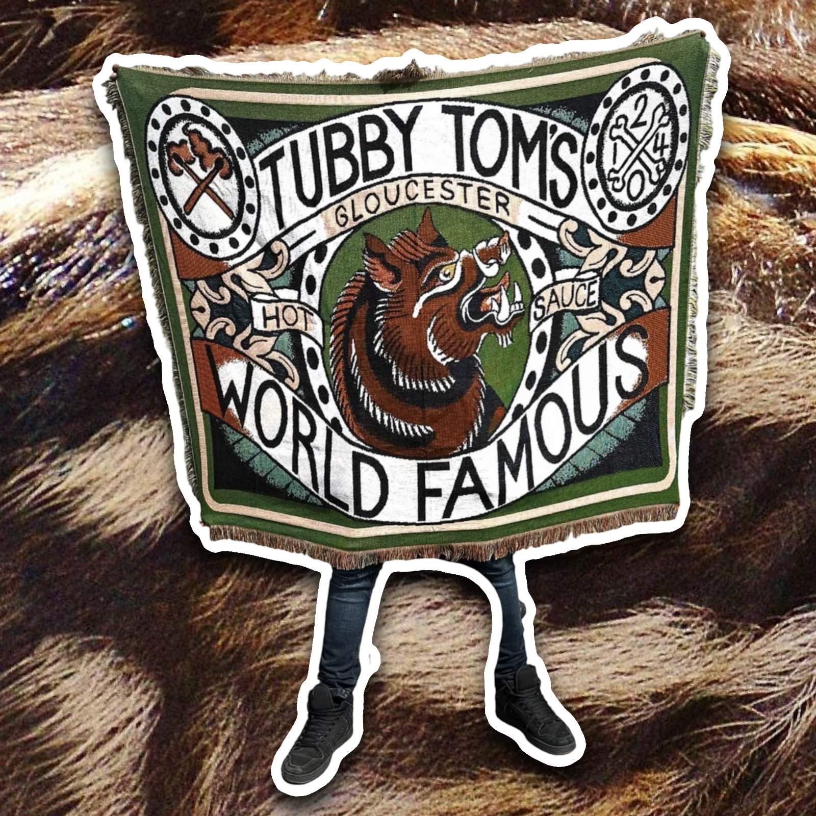 World Famous Luxury Wild Boar Tassel Blanket