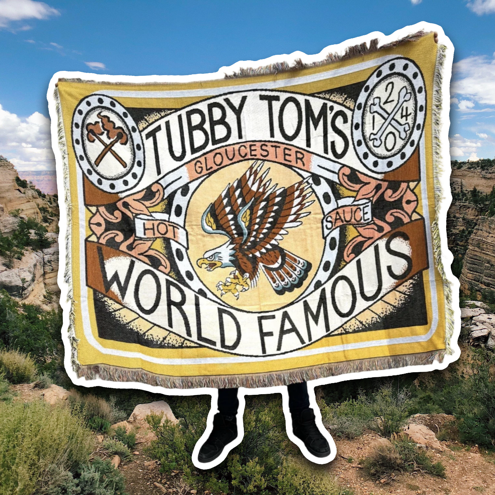 World Famous Luxury Eagle Tassel Blanket