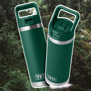 🌲YETI FOREST GREEN RAMBLER STRAW BOTTLE 18OZ