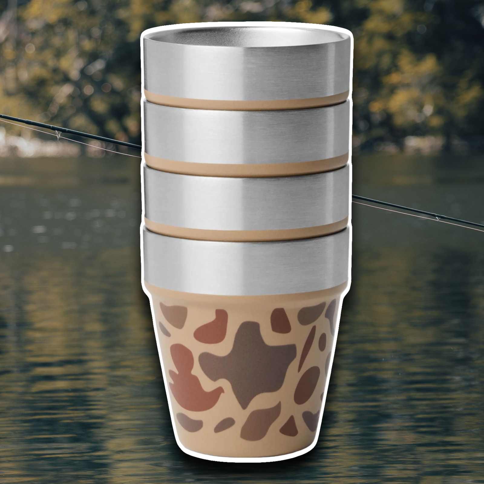 YETI WETLANDS CAMO SHOT GLASSES & CASE 🌲