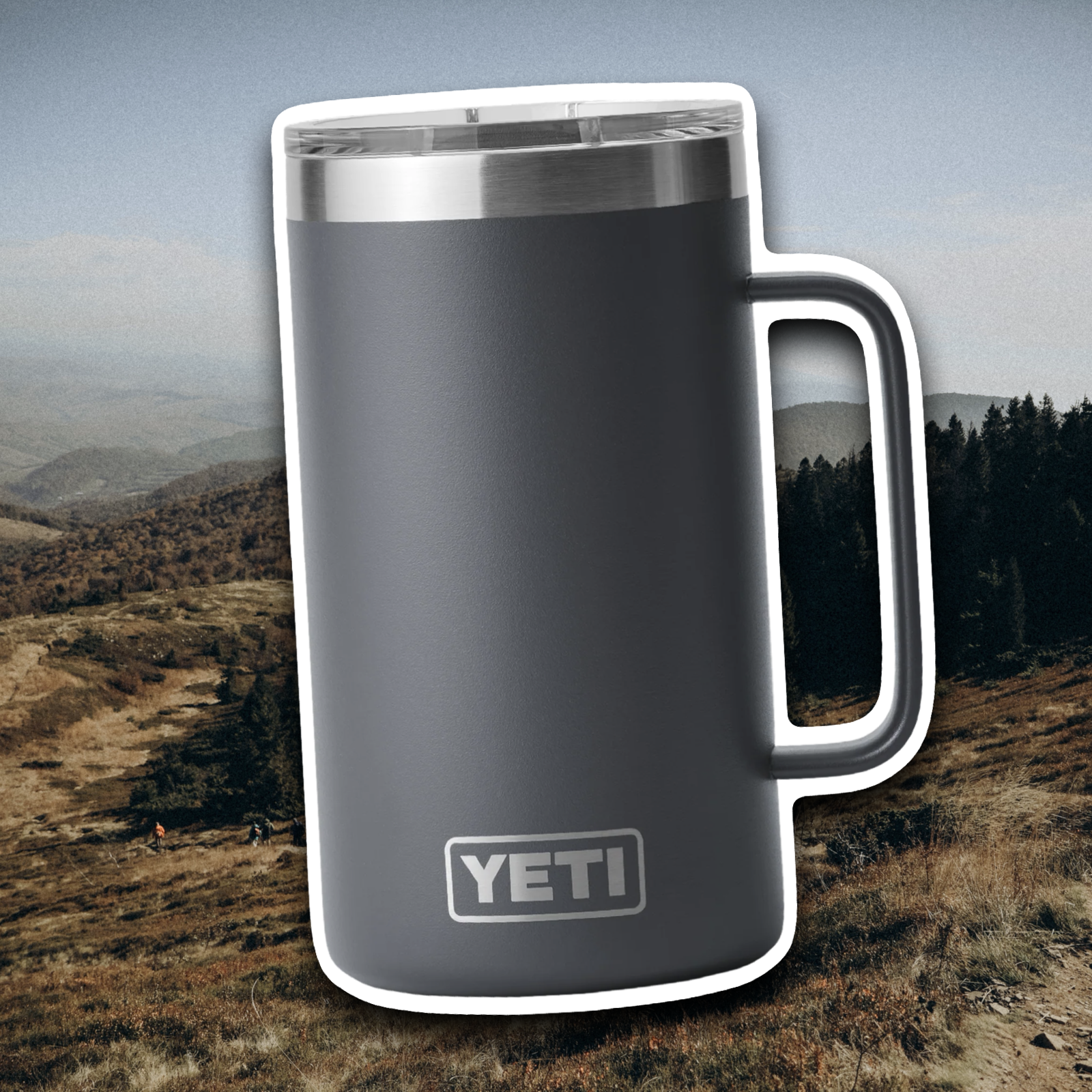 YETI CHARCOAL RAMBLER MUG 24OZ 🍂