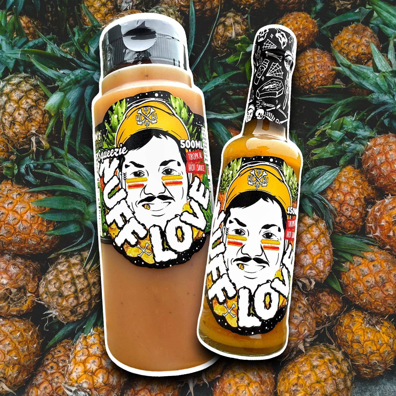 Nuff Love - Tropical Hot Pepper x Pineapple Jerk Glaze and Hot Sauce