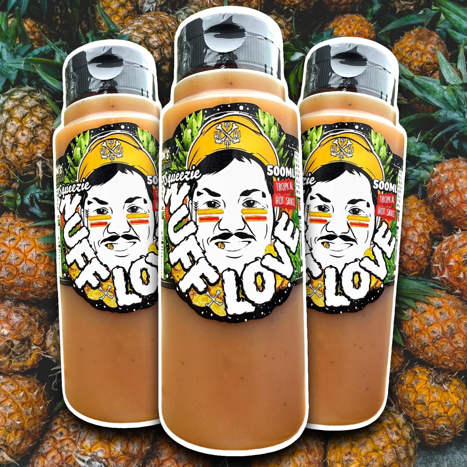 Nuff Love - Tropical Hot Pepper x Pineapple Jerk Glaze and Hot Sauce