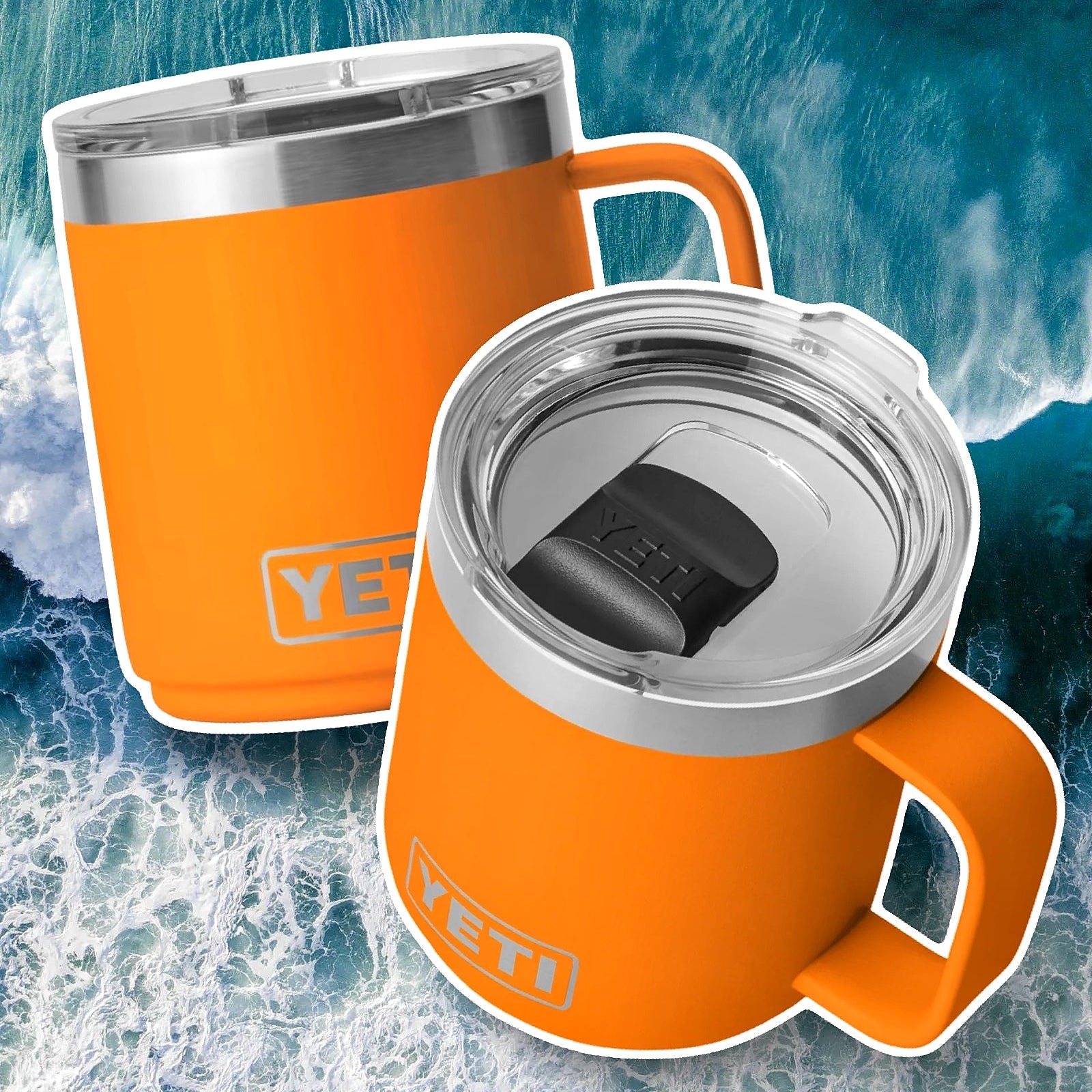 YETI KING CRAB ORANGE RAMBLER 10OZ MUG 🦀
