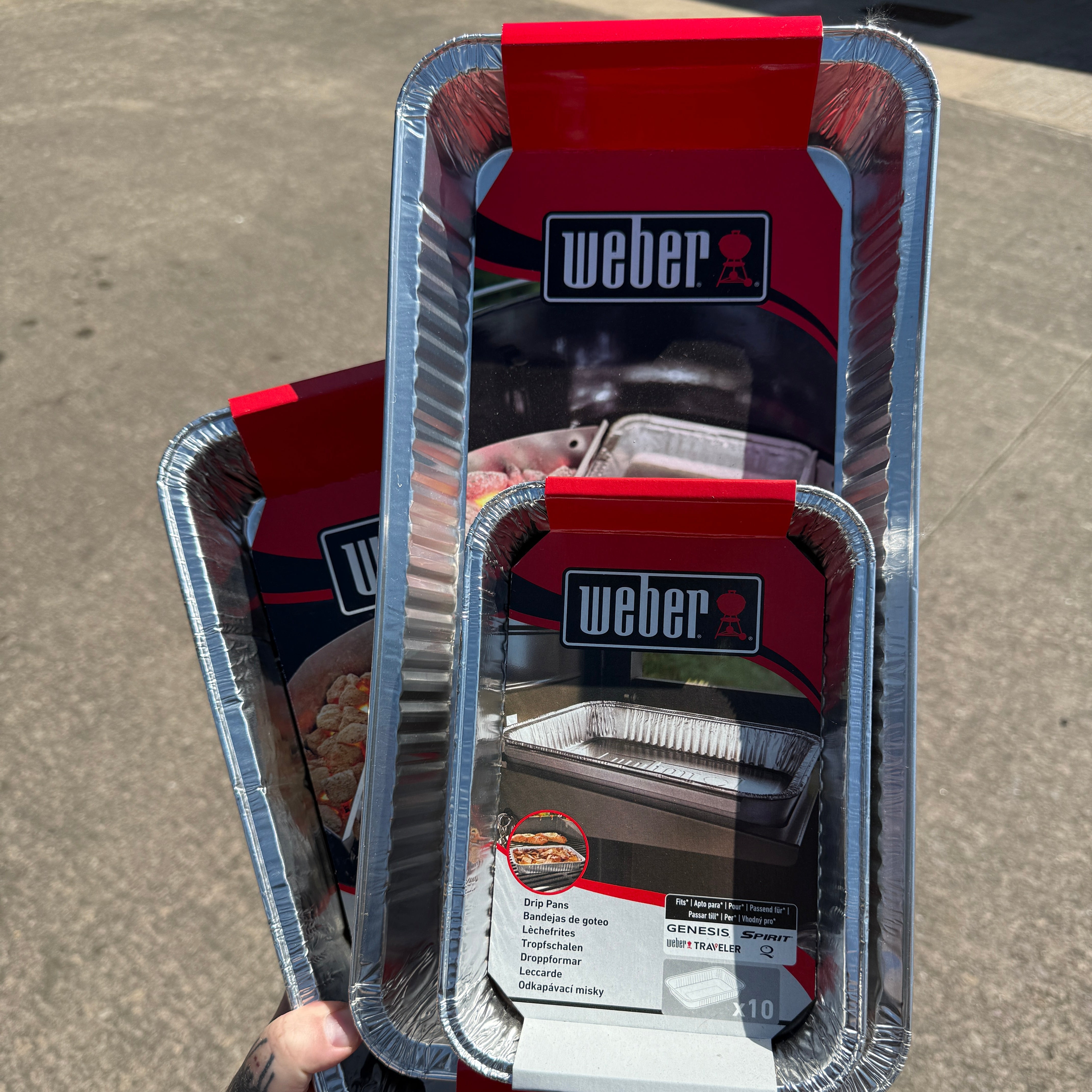 WEBER BBQ ALUMINIUM DRIP TRAYS