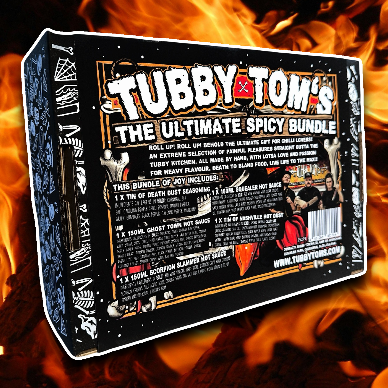 Tubby Tom's HOT BOX - Ultimate Spicy Hot Sauce GIFT BOX
