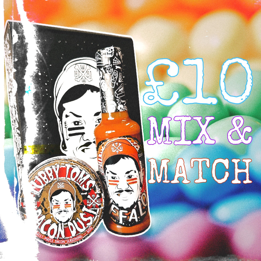 £10 PICK & MIX BOX - 1 SAUCE & 1 DUST IN A BOX!