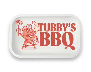 TUBBY'S BBQ - ENAMEL X ALUMINIUM BBQ ROLLING TRAY