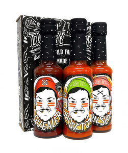 SAUCY HOT BOX - TRIPLE PACK HOTTIES FOR HEAT LOVERS GIFT SET