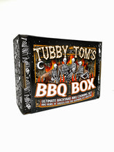 Load image into Gallery viewer, TUBBY TOM’S - BBQ BOX - ULTIMATE BACKYARD COOKING SET - SAUCES X SEASONINGS FOR THE ASPIRING GRILLMASTER

